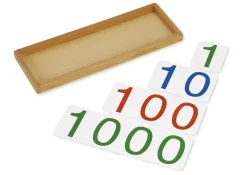 TimeTEX Zahlen 1-1000 für Einführung in das Dezimalsystem, im Tablett "Montessori Premium"