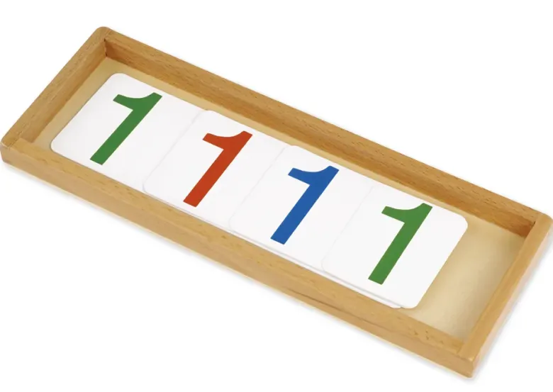 TimeTEX Zahlen 1-1000 für Einführung in das Dezimalsystem, im Tablett "Montessori Premium"