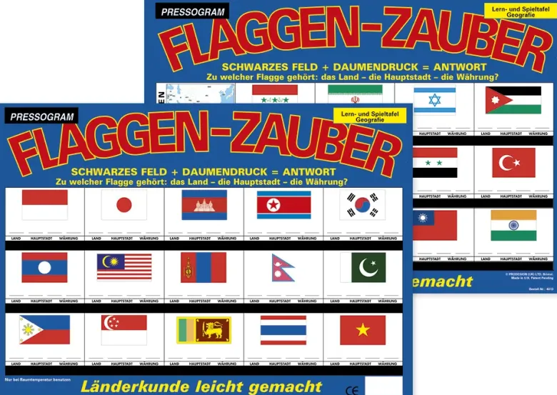 TimeTEX Zaubertafel "Flaggen-Zauber" Asien