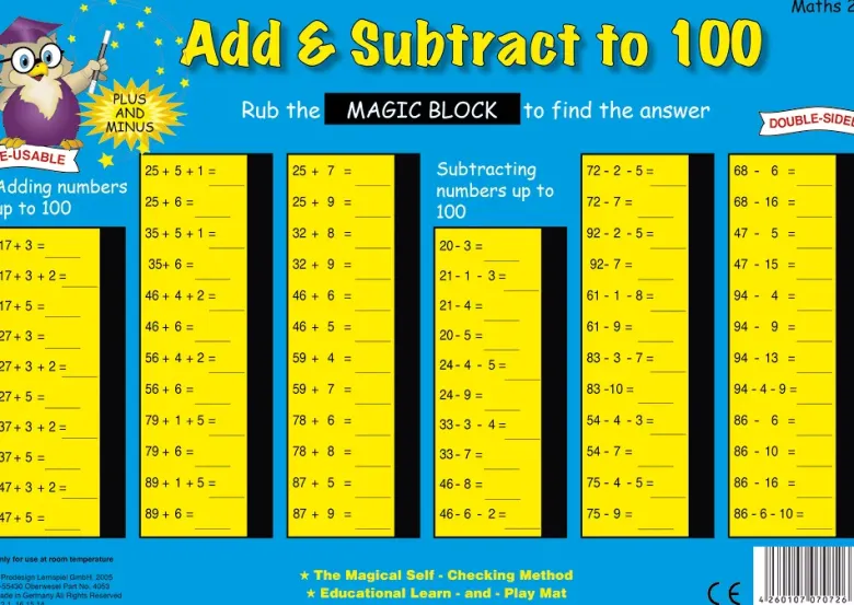 TimeTEX Zaubertafel "Mathematik" Englisch Zahlenraum bis 100
