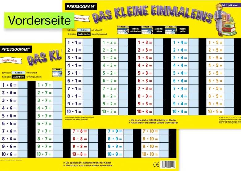 TimeTEX Zaubertafel "Mathematik" Kleines 1 x 1