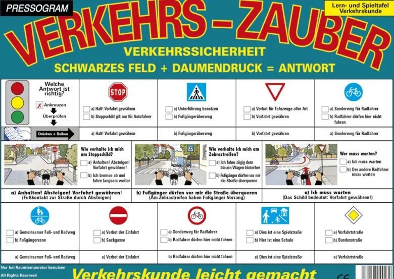 TimeTEX Zaubertafel "Verkehrserziehung" Fahrrad-Verkehrssicheheit
