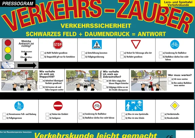TimeTEX Zaubertafel "Verkehrserziehung" Fahrrad-Verkehrssicheheit