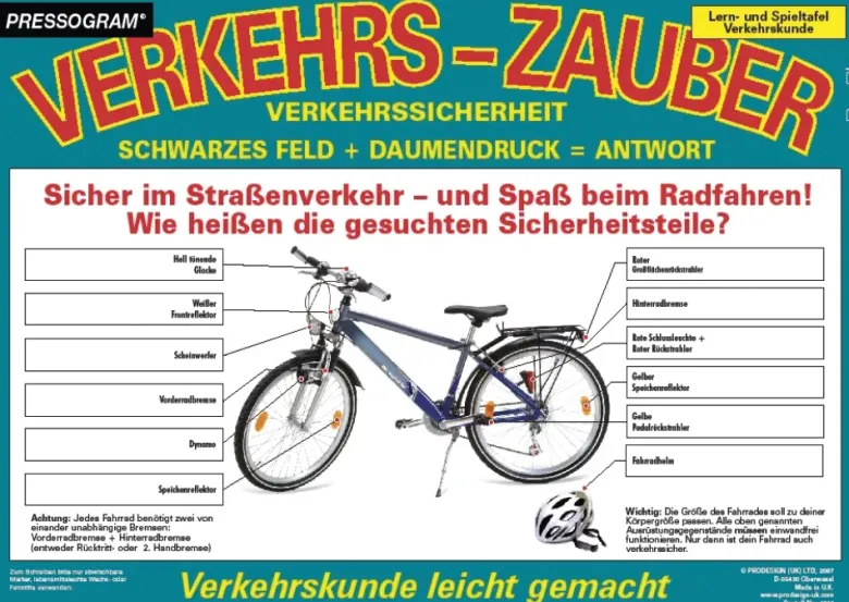 TimeTEX Zaubertafel "Verkehrserziehung" Fahrrad-Verkehrssicheheit