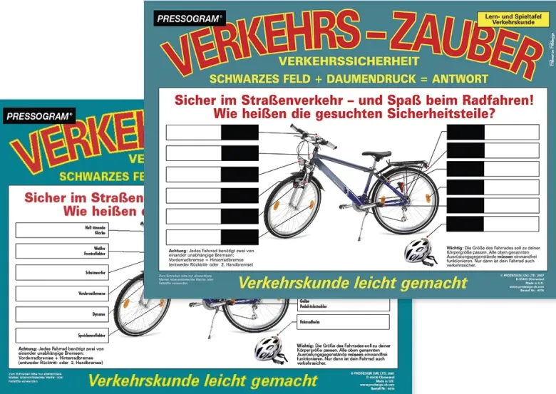 TimeTEX Zaubertafel "Verkehrserziehung" Fahrrad-Verkehrssicheheit