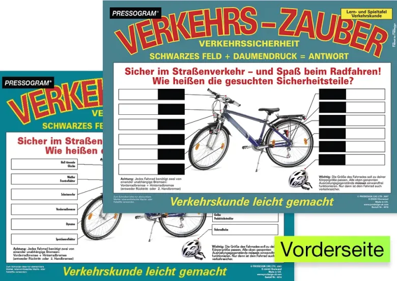 TimeTEX Zaubertafel "Verkehrserziehung" Fahrrad-Verkehrssicheheit