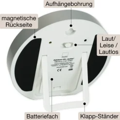 TimeTEX Zeitdauer-Uhr "lautlos" L, 19 cm ø mit Ampelscheibe