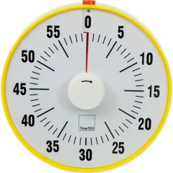 TimeTEX Zeitdauer-Uhr "lautlos" L, 19 cm ø, mit Ampelscheibe + Pausentaste