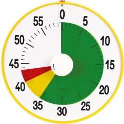 TimeTEX Zeitdauer-Uhr "lautlos" XL, 32 cm ø, mit Ampelscheibe + Pausentaste