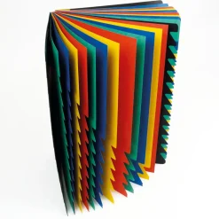 Tisch-Fächermappe 1-12 aus Pappe A4, farbig mit Verschlussgummi