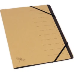 Tisch-Fächermappe 1-12 "Natura", mit Verschlussgummi