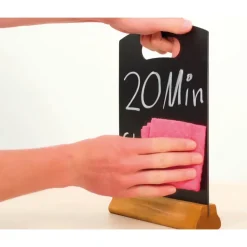 Tisch-Tafel A4 mit Standfuß und Grifföffnung