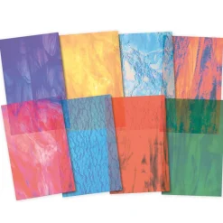 Transparentpapier "Buntglas", 14x22 cm, 24 Blatt