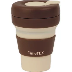 Trinkbecher mit Deckel aus Silikon, faltbar, 355 ml