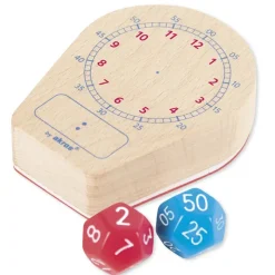 Uhrzeiten-Spiel "Analog/Digital", mit Stempel und Würfeln, 3-tlg.