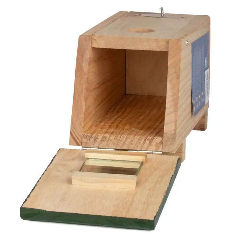 Vogel-Nistkasten mit Beobachtungs-Spiegel, 21x15x30 cm