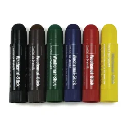 Wachsmal-Sticks 6 Farben als Drehstift