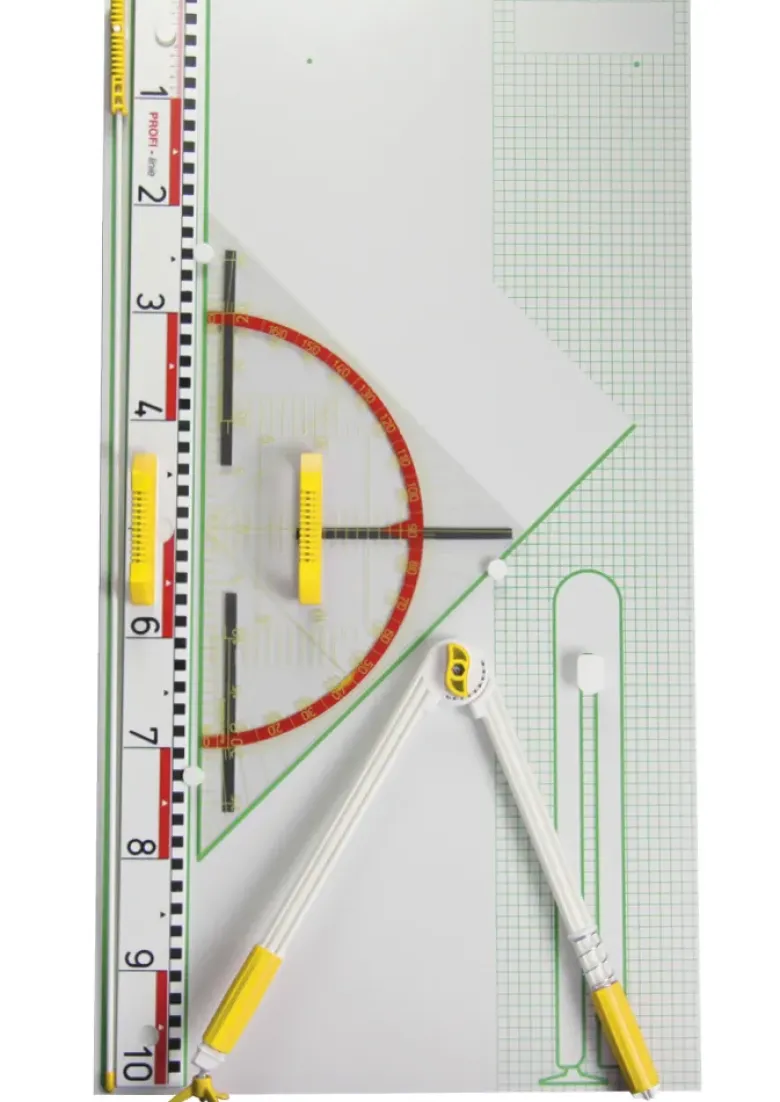 Wandtafel-Gerätesatz Profi 5-tlg., magnetisch, 60 cm Dreieck