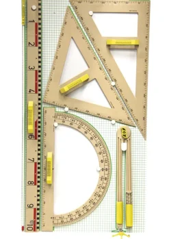 Wandtafel-Gerätesatz Profi 7-tlg., magnetisch, RE-Wood
