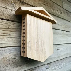 Wildbienen-Hotel mit Beobachtungsmöglichkeit, aus Holz, zum Aufklappen