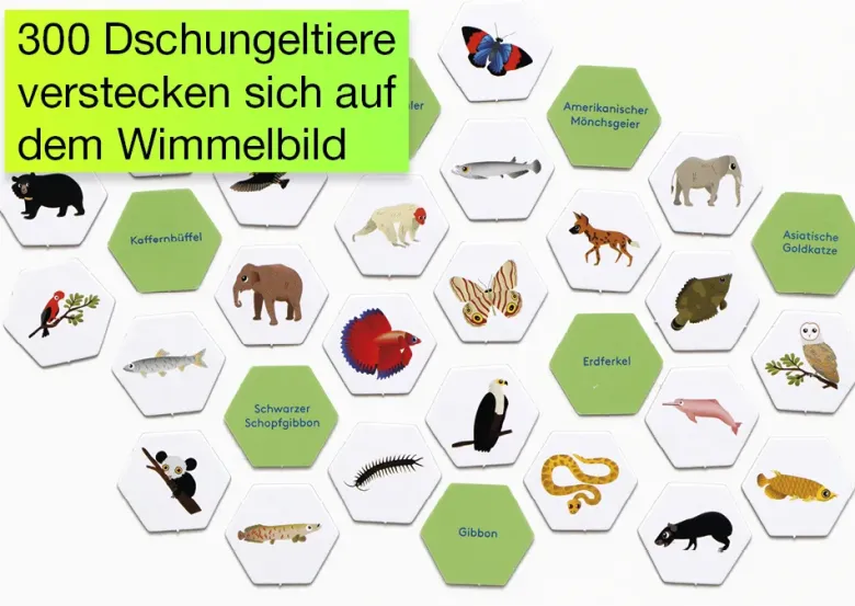 Wimmel-Suchspiel "Dschungel", 308-tlg.