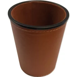 Würfel-Becher aus Kunstleder, 90x75 mm
