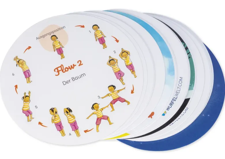 Würfelscheiben "Kinderyoga mit dem Yoga-Würfel", 42 Stück