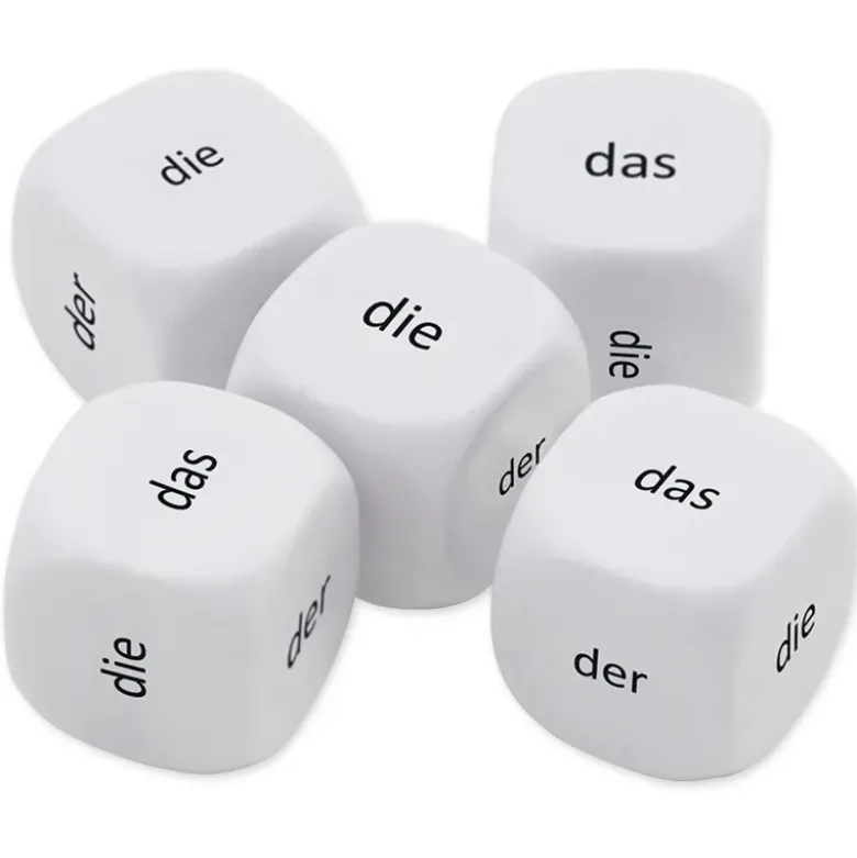 Würfel-Set Deutsch "Artikel" 5-tlg., 16 mm