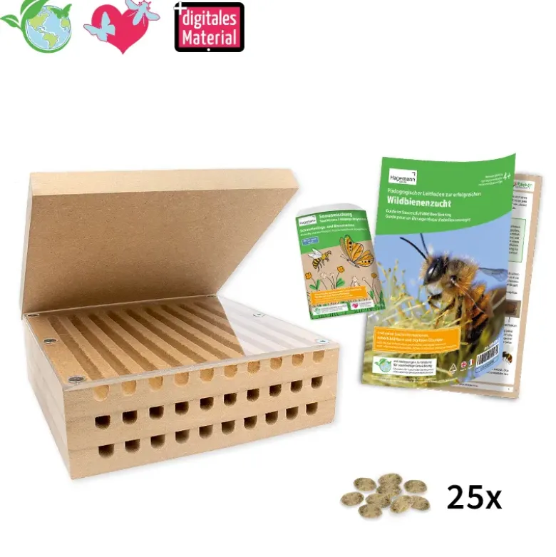 Zuchtset "Wildbienen" kompakt, Rote Mauerbiene, 4-tlg.